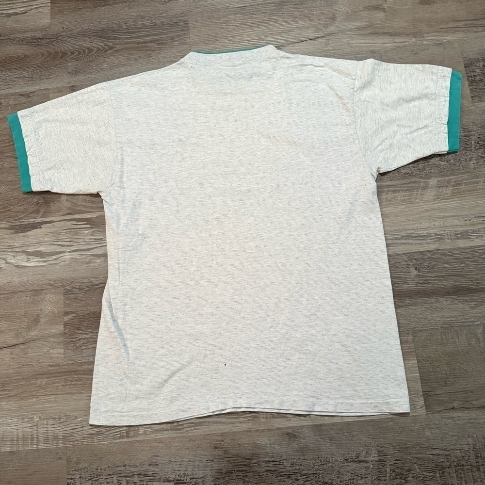 Utah Zion National Park gray and teal green ringer t-shirt single stitch XL - Picture 7 of 9